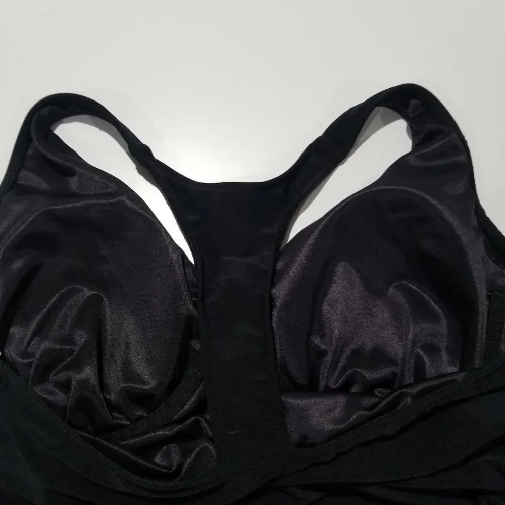 Magicsuit Solid Taylor Tankini Top Black Size 10 - Picture 8 of 11
